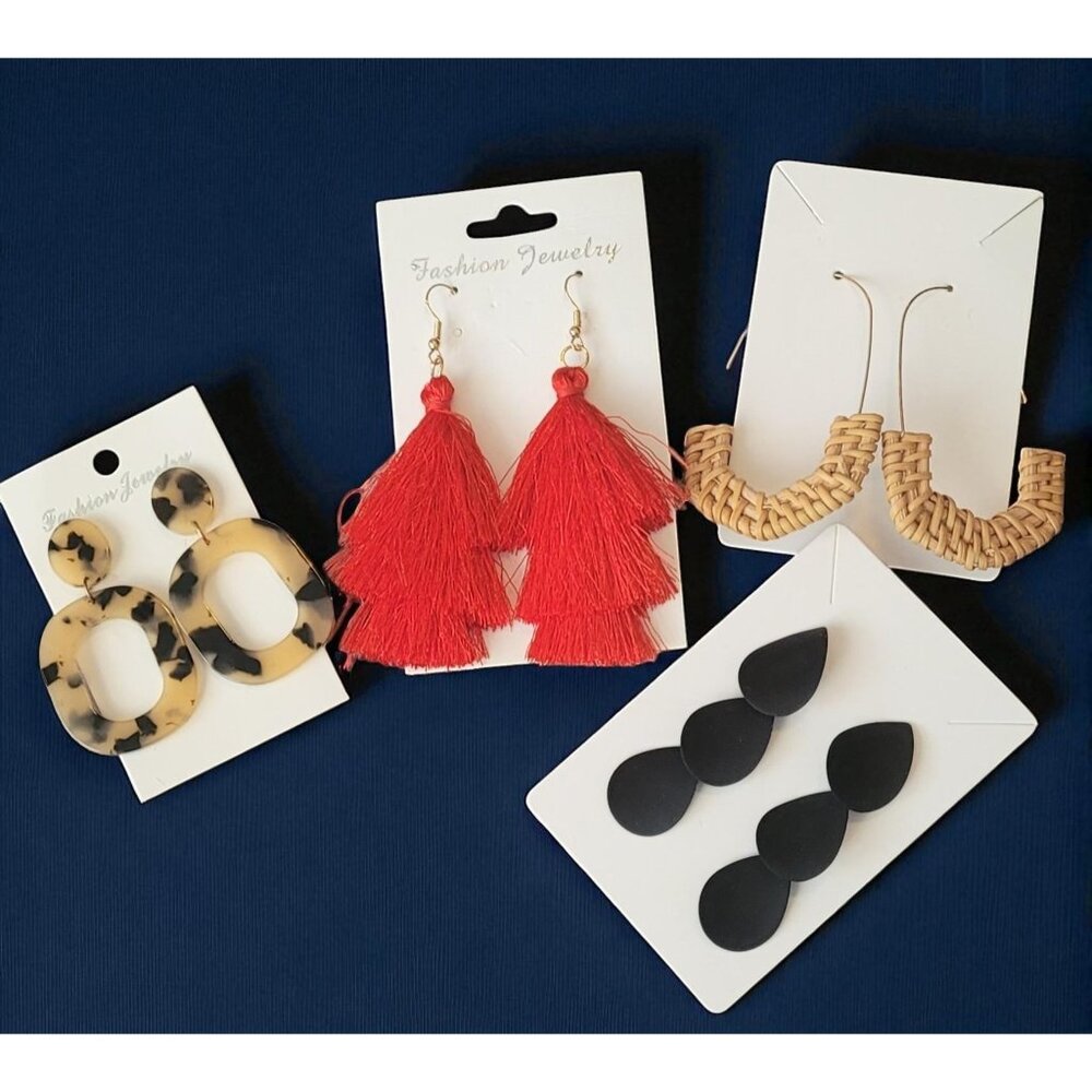 Set Of 4 Pairs of Unique Earrings (SKU#3087)